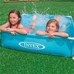 INTEX 方形管架式游泳池(藍)