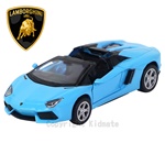 1:43授權合金車(77)Lamborghini Aventador LP700-4 Roadster藍