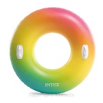 INTEX 彩虹漸層游泳圈(直徑122cm)