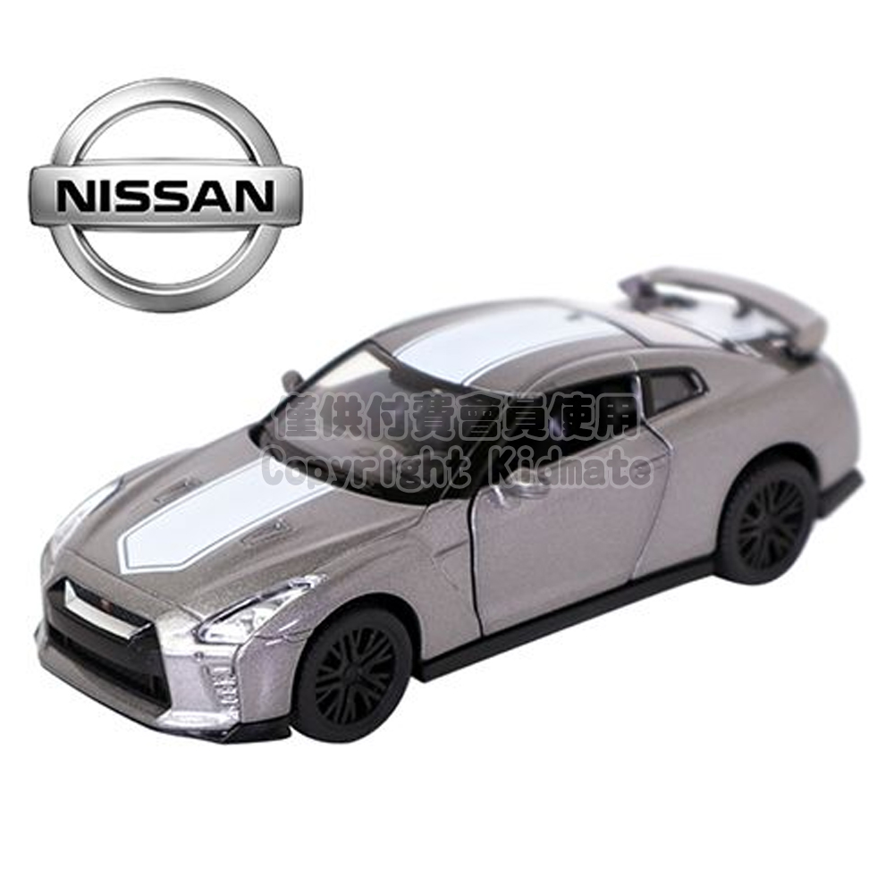 1:42授權合金車(68)Nissan GT-R(R35)銀灰